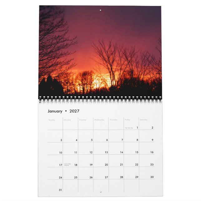 2014 Splendor of Sunsets Calendar (Jan 2027)
