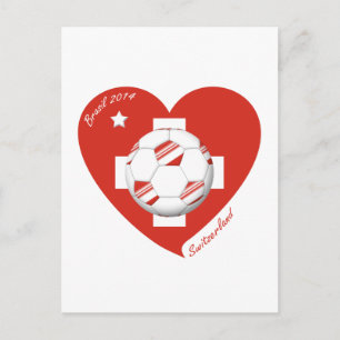 2014 Swiss SWITZERLAND Soccer National Team Postcard