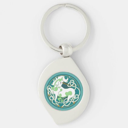 2014 Unicorn Keychain - Green/White
