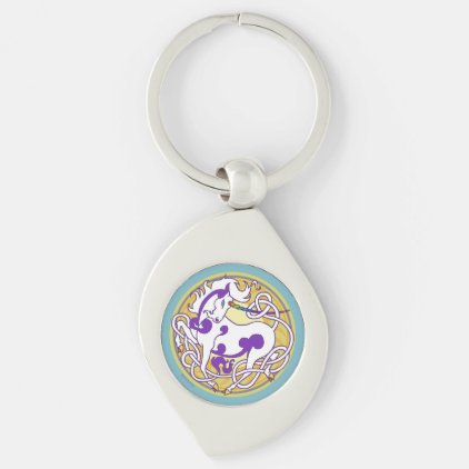 2014 Unicorn Keychain - Purple/White/Teal