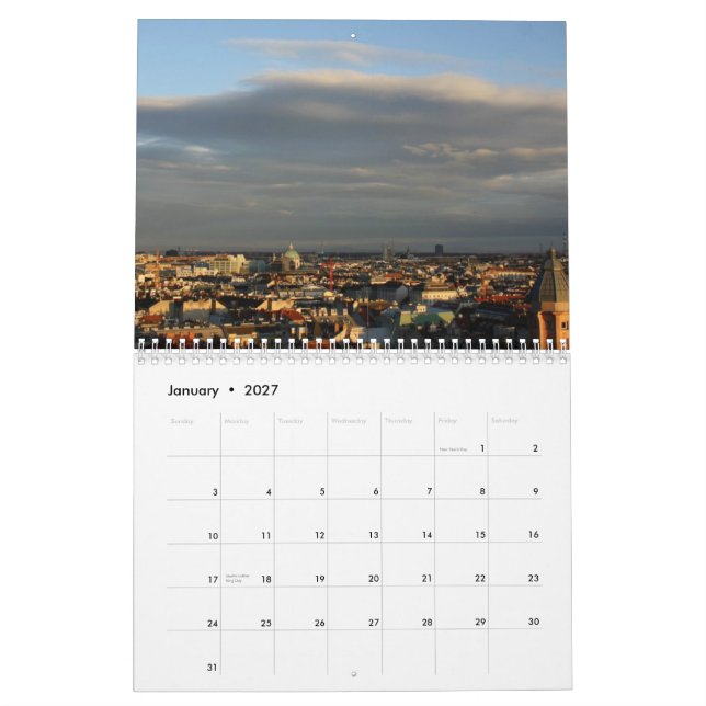 2014 Vienna Calendar (Jan 2027)