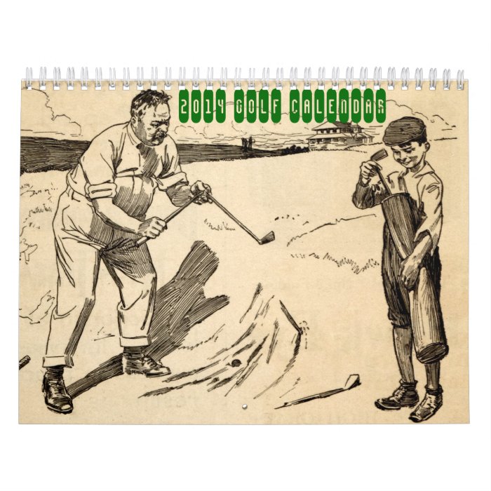 2014 Vintage Golf Calendar