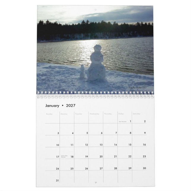 2014 Walden Pond Calendar with Thoreau quotations (Jan 2027)