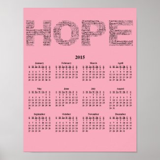 2015: A Year of Hope Wall Calendar Posters