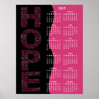 2015: A Year of Hope Yearly Wall Calendar Print