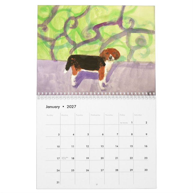 2015 Beagle Calendar (Jan 2027)