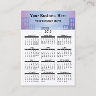 2015 Business Card Calendar City Realtors
