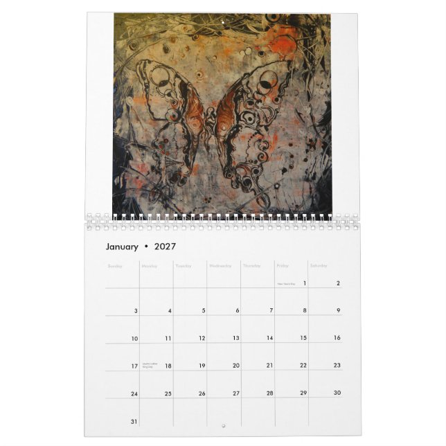 2015 Butterfly Calendar by Timothy Orikri (Jan 2027)