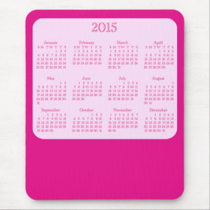 2015 Calendar Antique Pink Mouse Pad