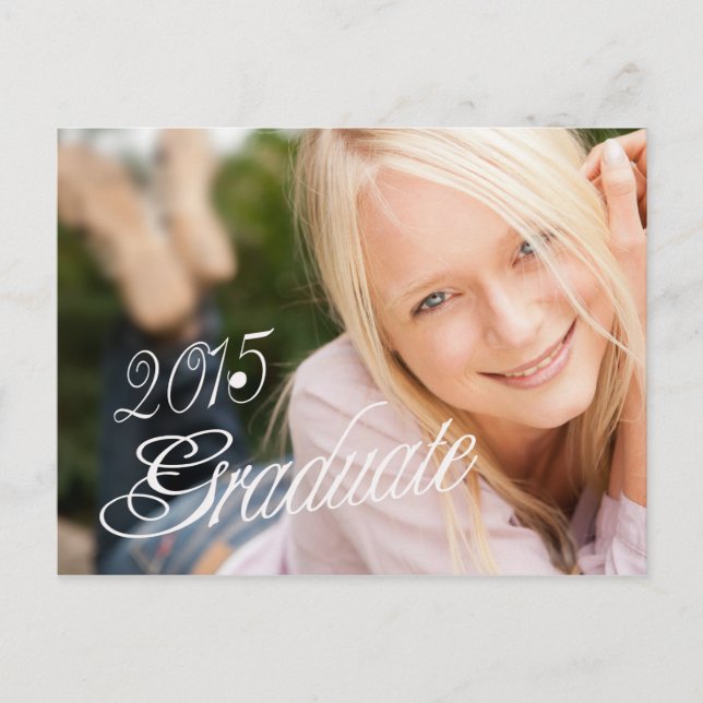 2015 Grad Girly Photo Graduation Party Invitation (Front)