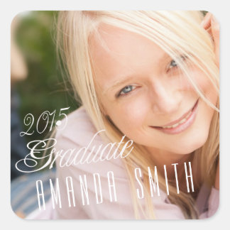 2015 Grad Girly Photo Graduation Stickers