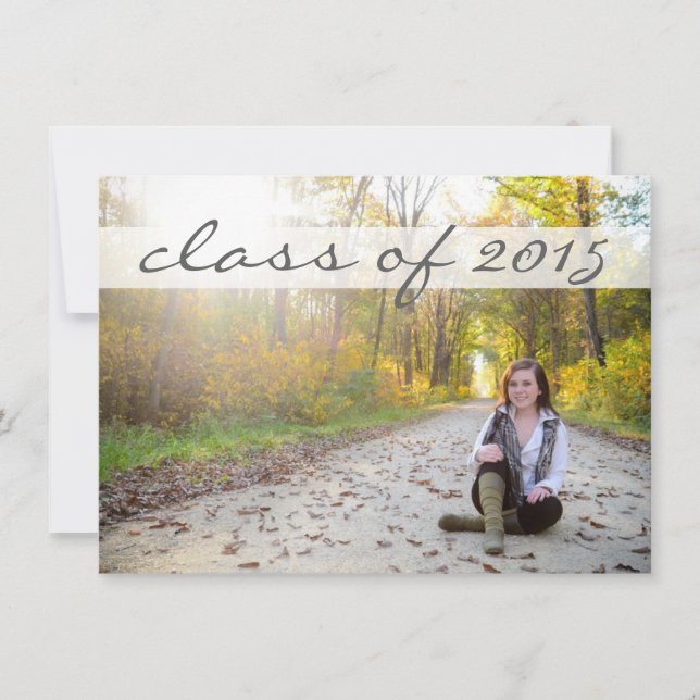 2015 Graduation Party - Sassy Classy Banner Invitation (Front)