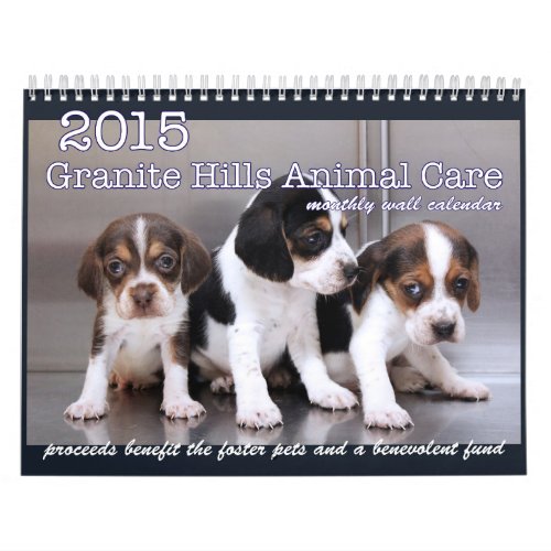 2015 Granite Hills Animal Care calendar