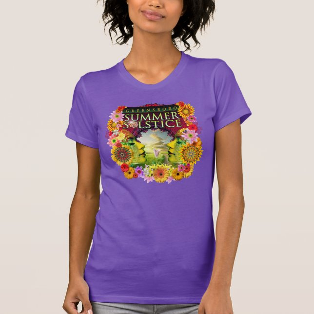2015 Greensboro Summer Solstice Festival Purple  T-Shirt (Front)