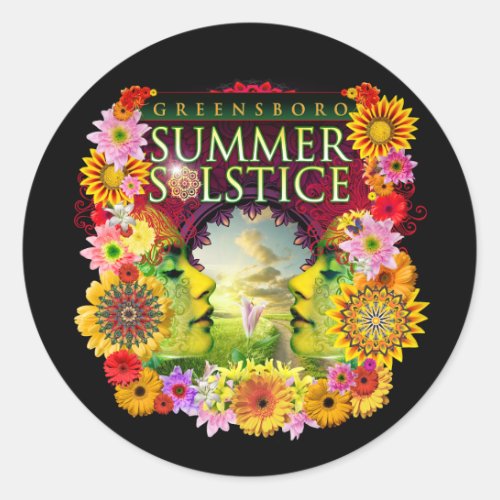 2015 Greensboro Summer Solstice Festival Souvenir Classic Round Sticker