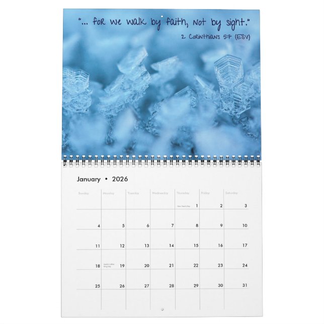 2015 Inspirational Bible Verse Calendar (Jan 2026)