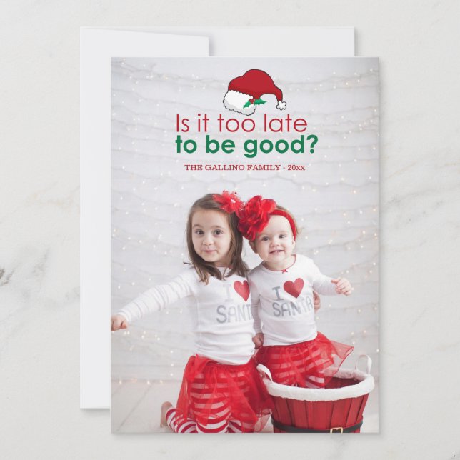 2015 Is it too Late to Be Good? Full Photo (Front)