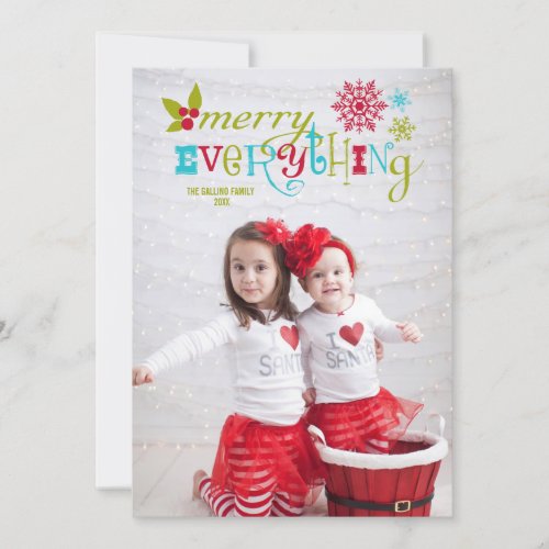 2015 Merry Everything Full Photo Holiday Card