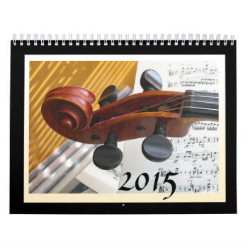 2015 Musical Instrument Calendar by lotzostuff at Zazzle