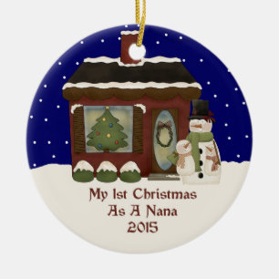 2015 My 1st Christmas As A Nana Ceramic Ornament