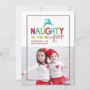 2015 Naughty is the New Nice Holiday Photo Card