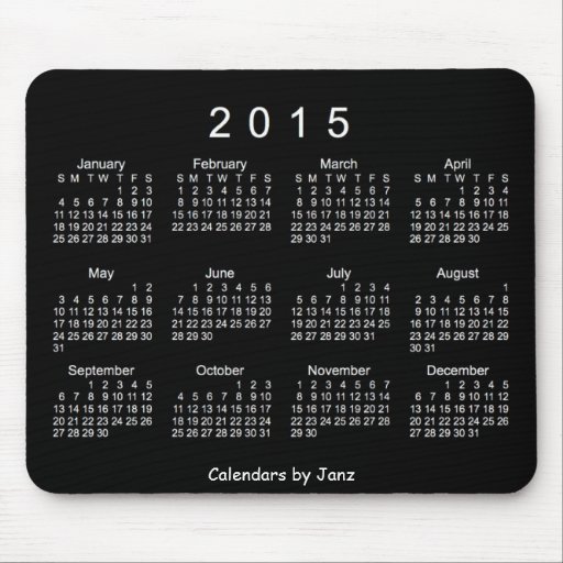 Calendar Mouse Pads & Calendar Mousepad Designs | Zazzle