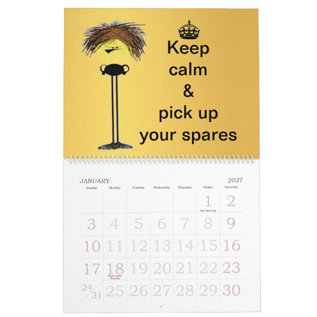 2015 or choose start date grumpy bowling calendar (Jan 2027)