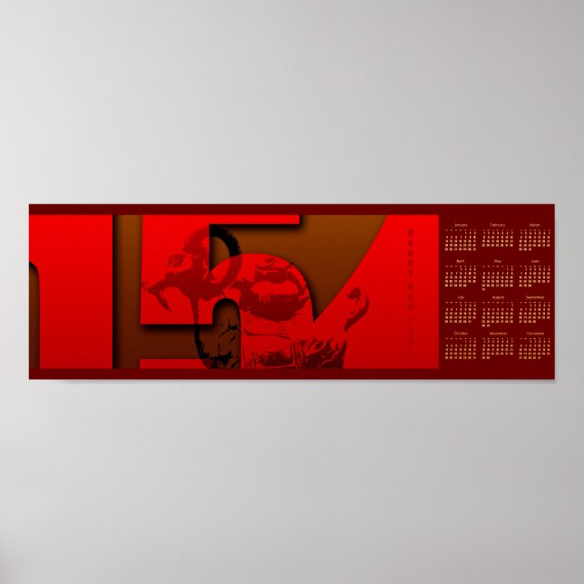 2015 Ram Sheep Goat Year - Calendar Poster (Front)