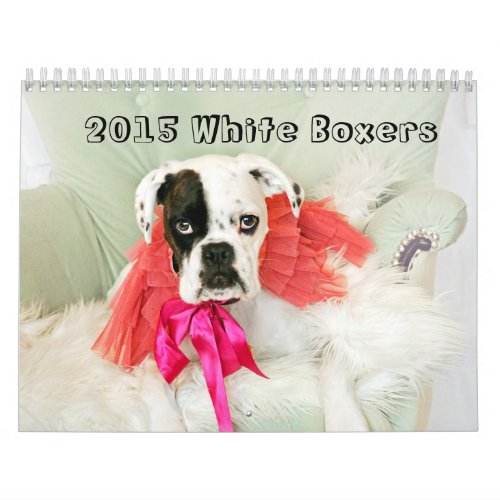 2015 White Boxer Calendar