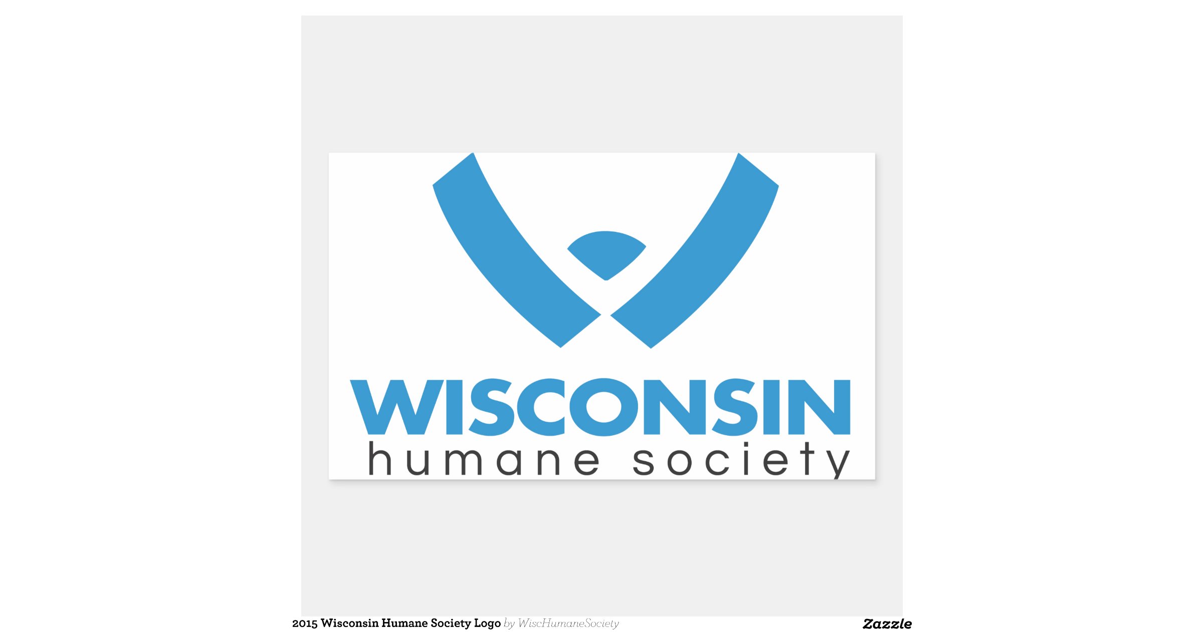 2015 wisconsin humane society logo rectangular sticker zazzle