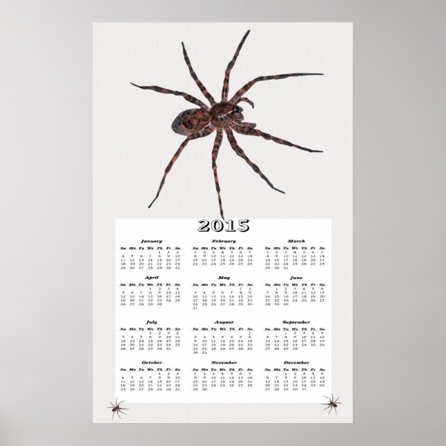 2015 Wolf Spider calendar Poster (Front)