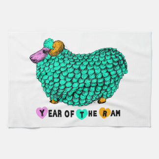 2015 Year of the Ram Sheep or Goat Kitchen Towels