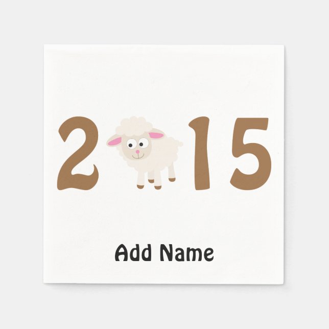 2015 - Year of the sheep design Napkins (Front)