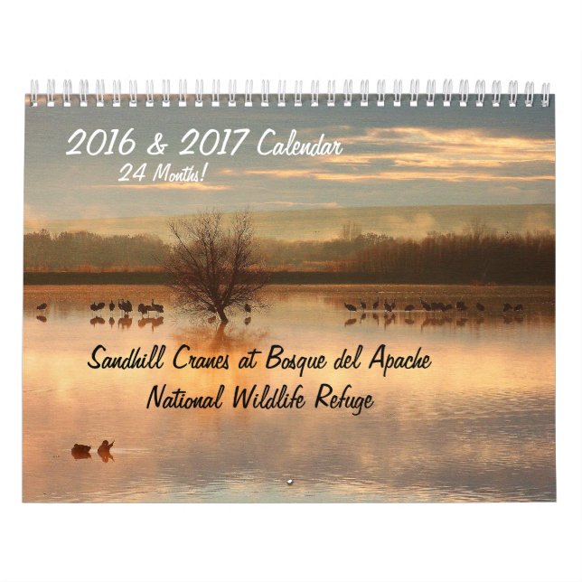 2016/2017 Crane Birds Animals Wildlife Refuge Calendar (Cover)