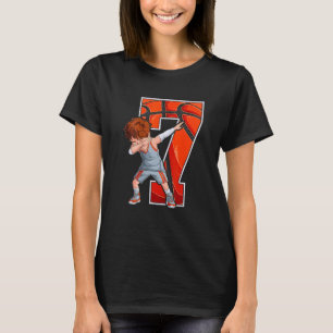 2016 7th Birthday Basketball Seven 7 Years Old Boy T-Shirt