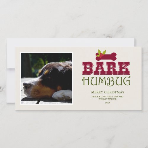 2016 BARK HUMBUG  Holiday Photo Card