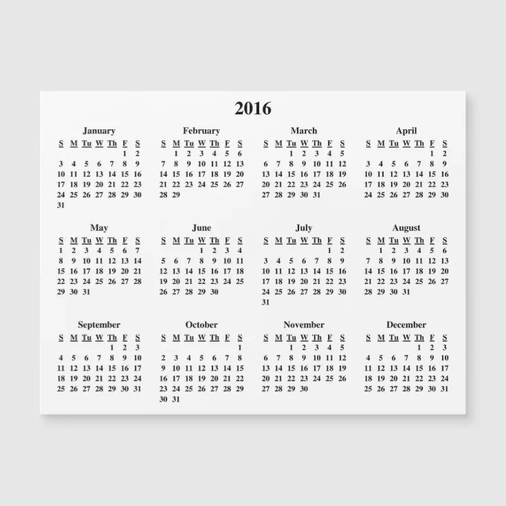 16 Calendar Zazzle