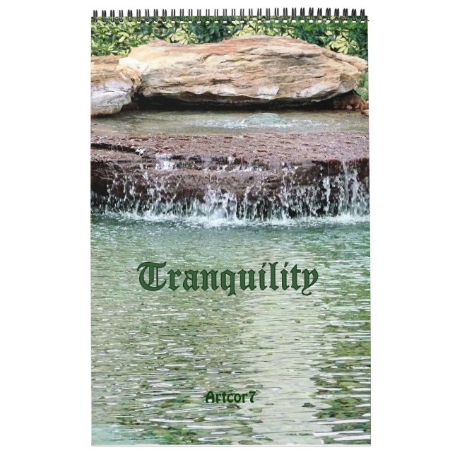 2016 Calendar Cascade Tranquility Single Page (Cover)