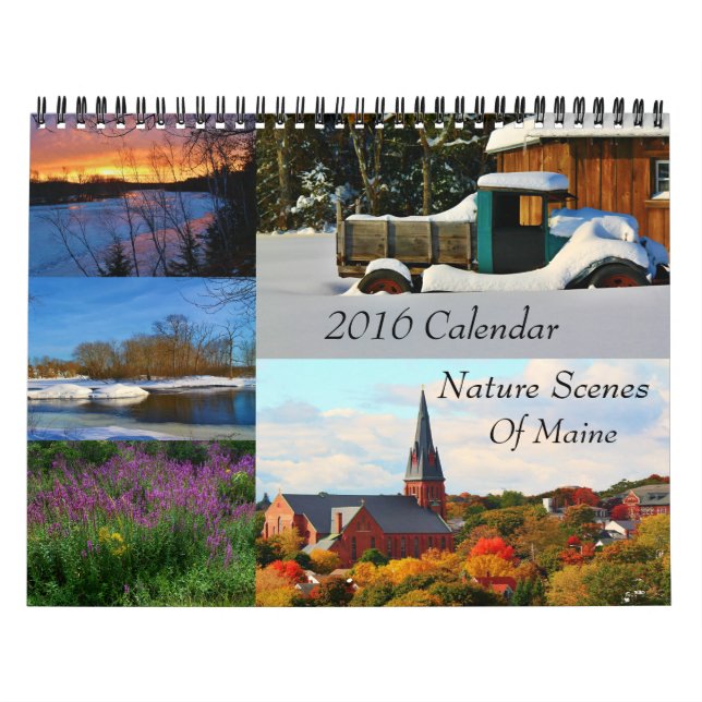 2016 Calendar Nature Scenes Of Maine (Cover)