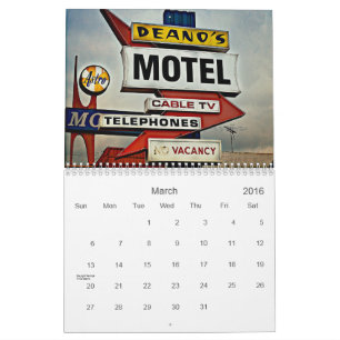 2016 Calendar of Vintage Signs First Edition