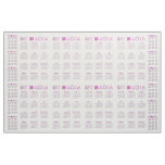 2016 Calendar Tea Towel Fabric Font Type