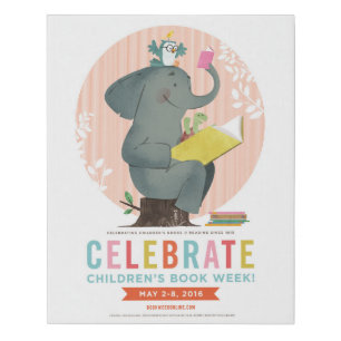 2016 Children's Book Week Poster Faux Canvas Print