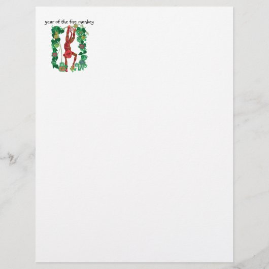 2016 Chinese Fire Monkey custom letter head (Front)