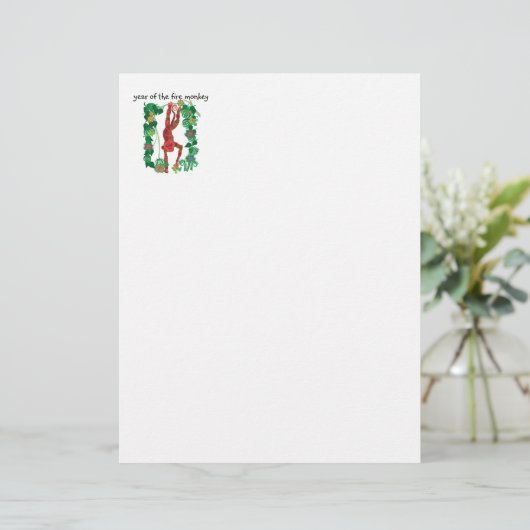 2016 Chinese Fire Monkey custom letter head (Standing Front)