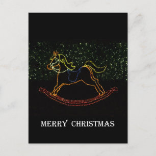 2016 Christmas Rocking Horse Holiday Postcard