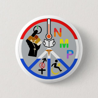 2016 election, Anti-Trump, liberal values, peace Pinback Button