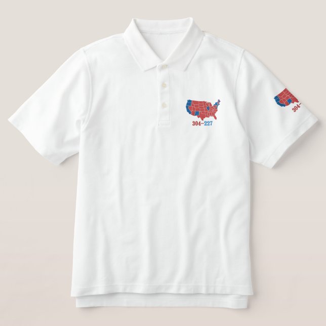 2016 Election Embroidered Polo Shirt (Design Front)