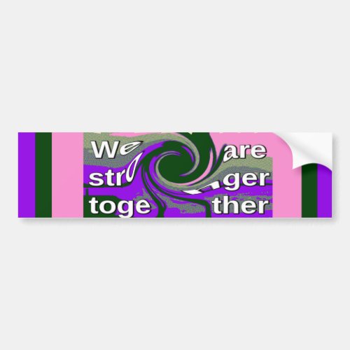 2016 Election Hillary USA We Are Stronger Together Bumper Sticker