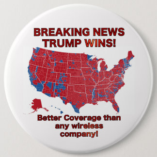 2016 Election Results Map - Trump Wins button