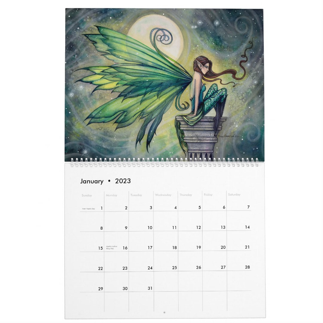 2016 Fairy Calendar by Molly Harrison Fantasy Art | Zazzle